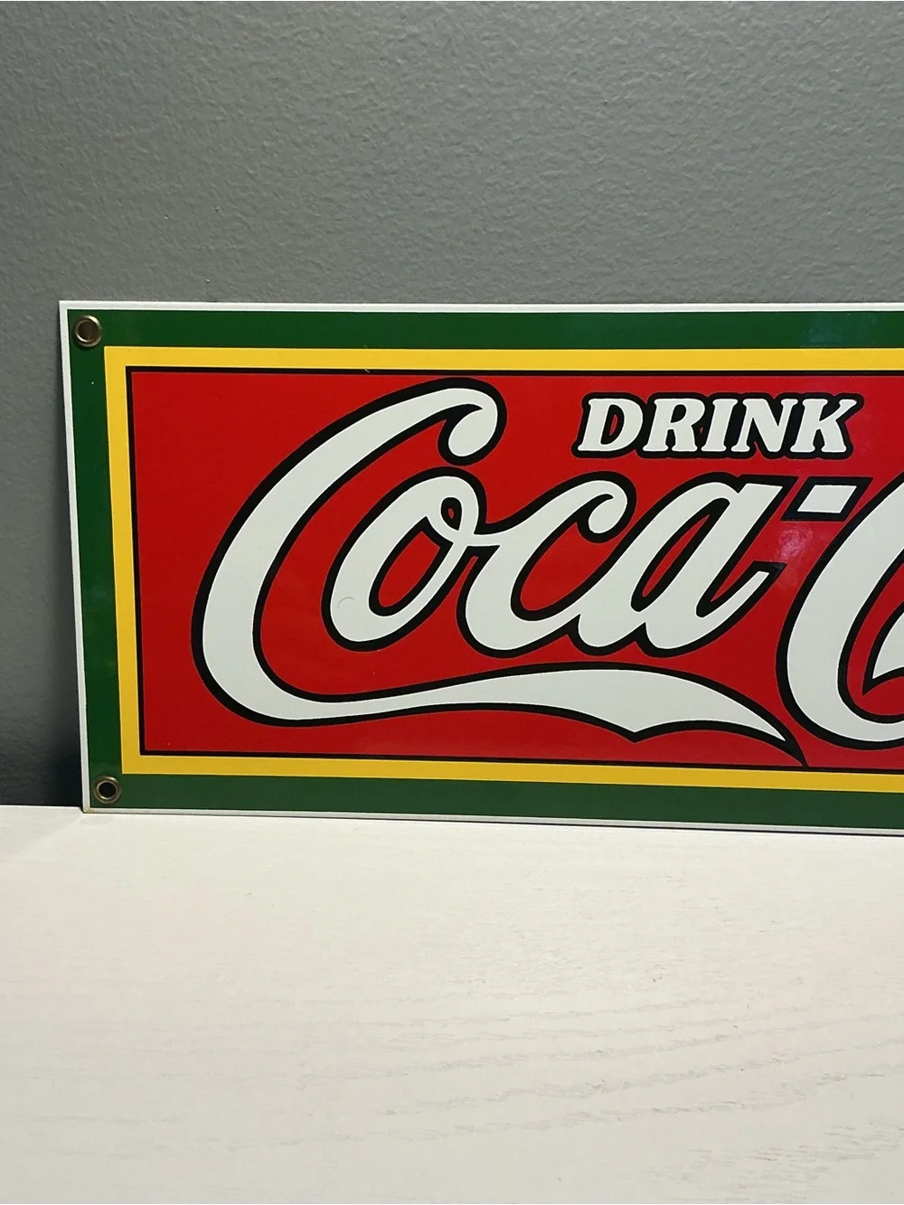 Vintage Coca-Cola Porcelain Enameled Advertising Sign